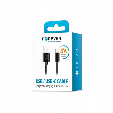 Kabel USB-C 3A 1m FOREVER